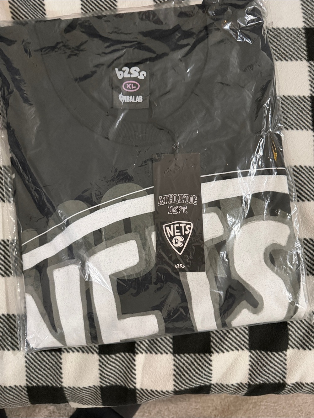 Men’s Black Nets Athletic Graphic Short Sleeve Tee- 10 pcs Athletic Dept. Shirt